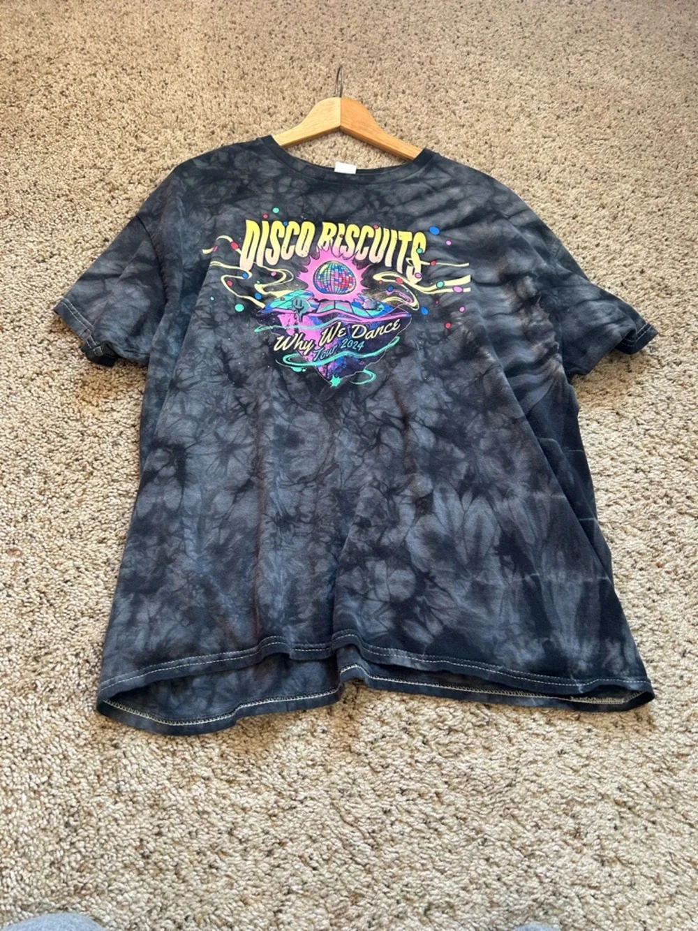 Disco Biscuit Why We Dance Tour 2024 Graphic Tee - Navy Tie-Dye - Picture 2 of 5